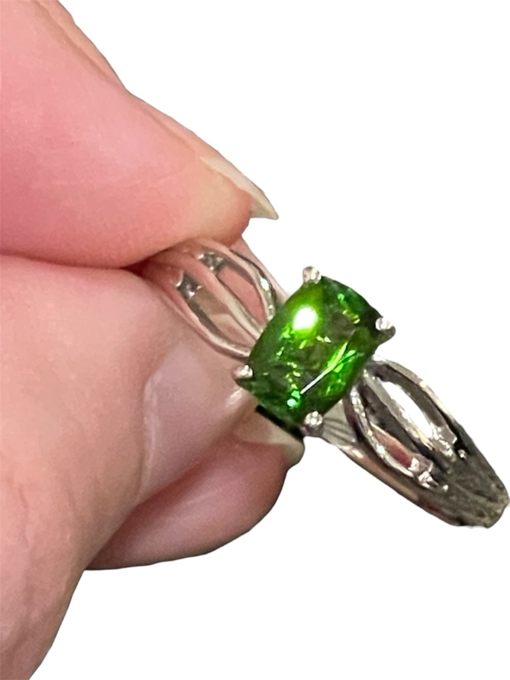 Chrome diopside sterling silver ring - Picture 3 of 6